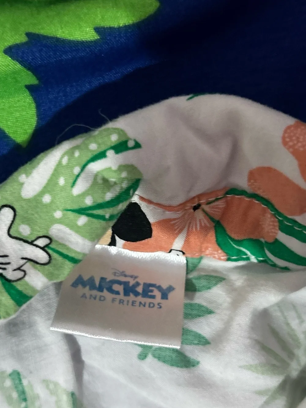 Disney Mickey & Friends Tropical Print Set - White, Green & Peach